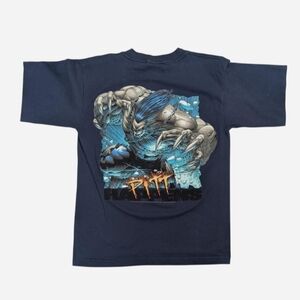 Vintage 90s PITT Comic Book Graphic Tee Single Stitch “Pitt Happens" comic book